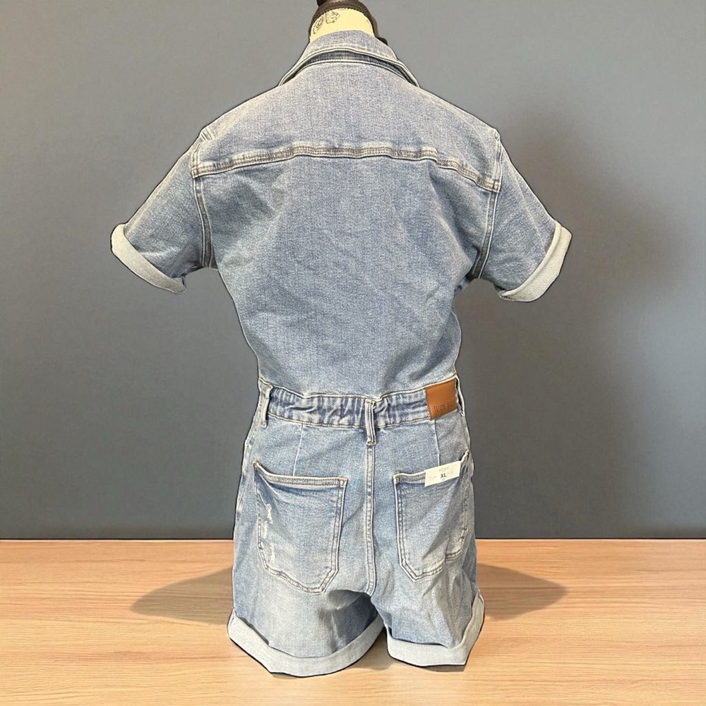 Judy Blue JOLENE Denim Romper NWT - Picture 10 of 14